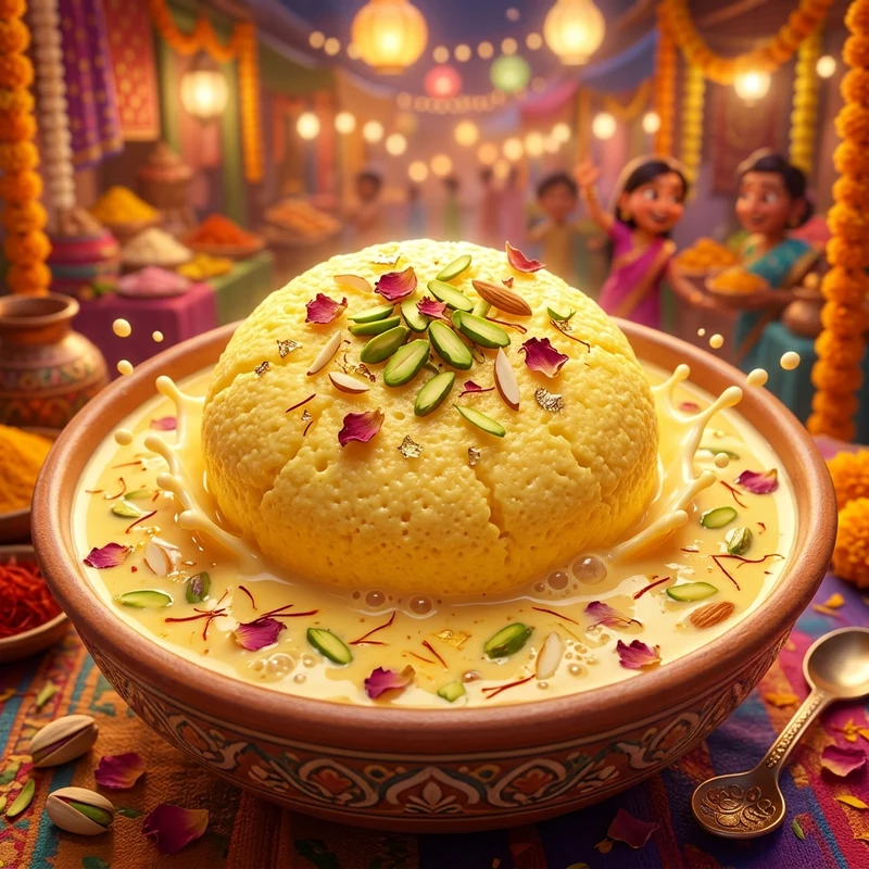 50,000 Rupaye Ki Giant Rasmalai — Bubbloo Recipe AI sweet shop Short thumbnail